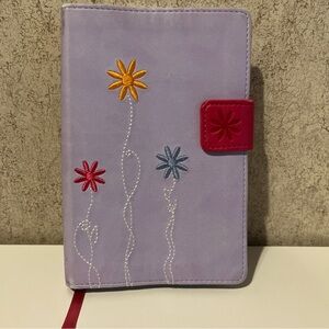 Girlz Kidz NIV Floral Embroidered Purple Backpack Bible